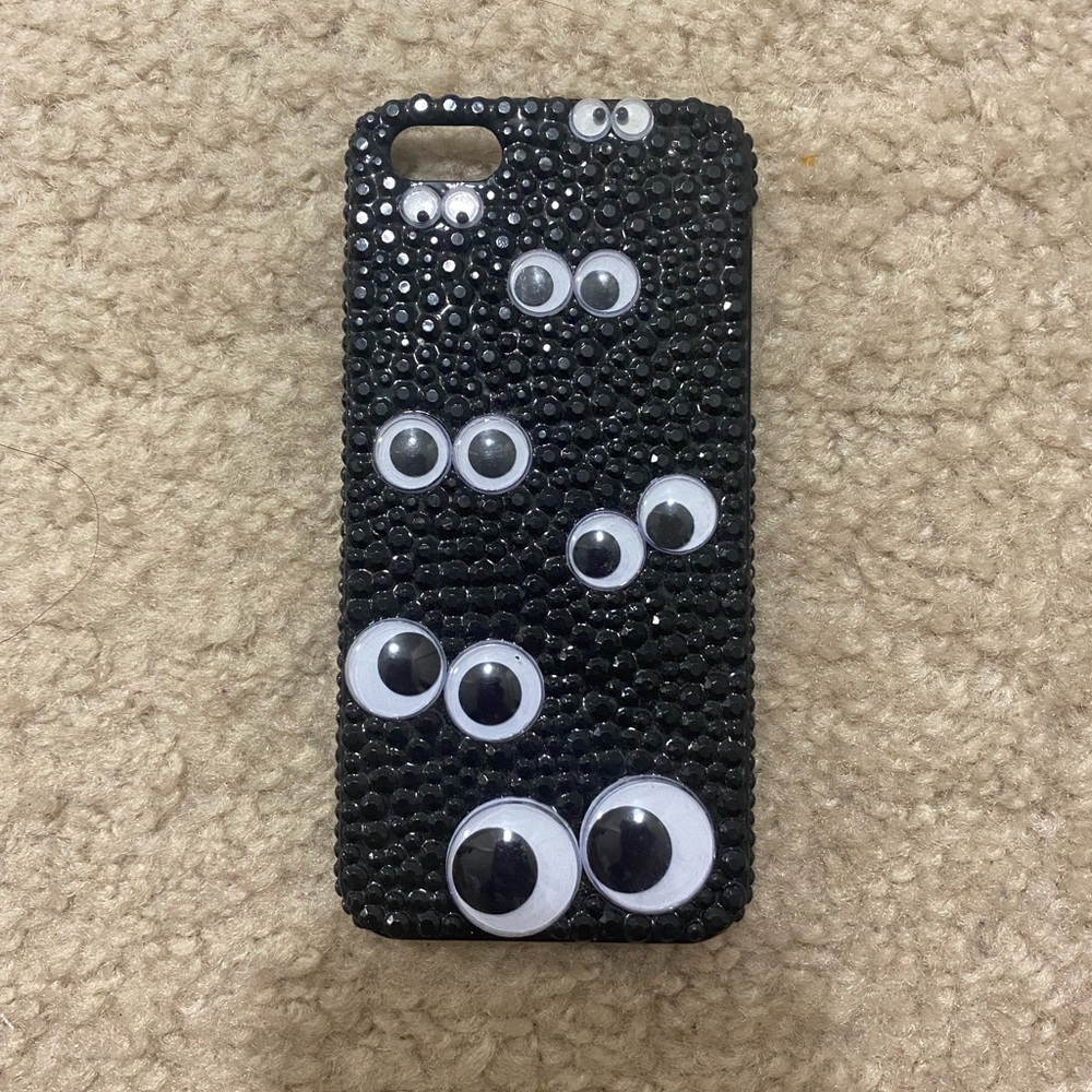 Black 3D Google Eyes iPhone 5s Case